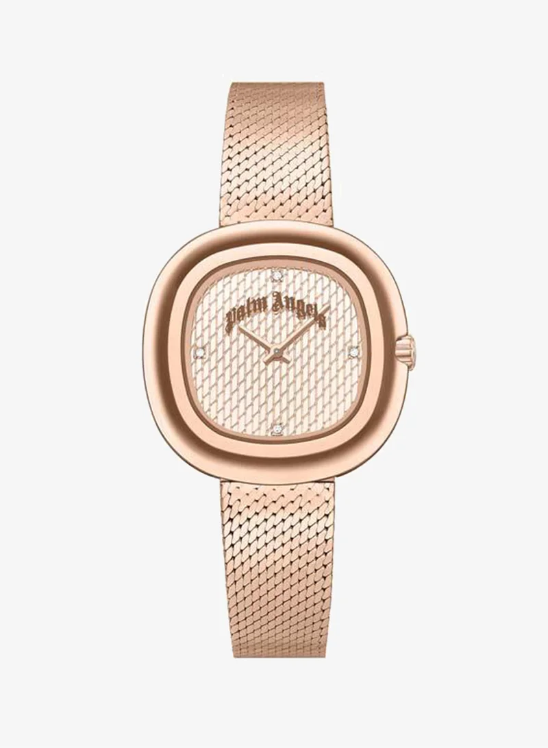 Palm Angels Aeris Rose Gold Dial Rose Gold Stainless Steel Bracelet Analog Watch for Women, 32mm