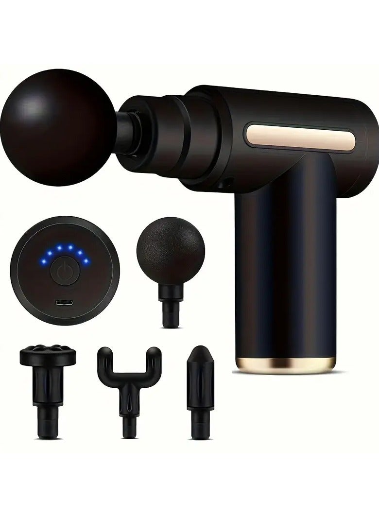 Massage Gun Deep Tissue Massage Gun with High Torque Motor - USB Rechargeable, Elegant Design, for Back and Neck Relaxation, 800mAh Lithium Polymer Battery, Compact and Portable  - Image 1
