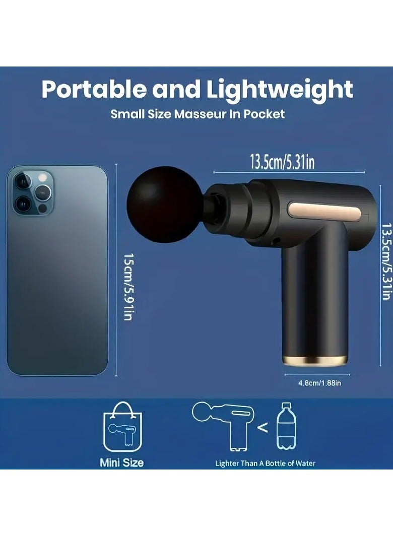 Massage Gun Deep Tissue Massage Gun with High Torque Motor - USB Rechargeable, Elegant Design, for Back and Neck Relaxation, 800mAh Lithium Polymer Battery, Compact and Portable  - Image 2