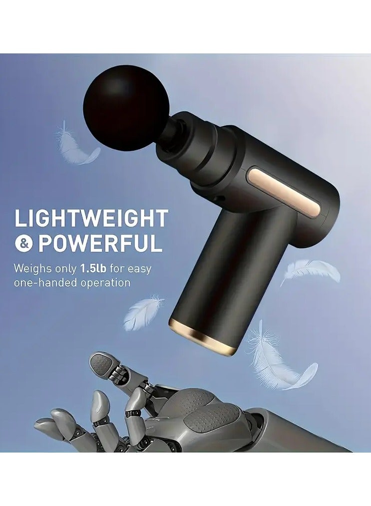 Massage Gun Deep Tissue Massage Gun with High Torque Motor - USB Rechargeable, Elegant Design, for Back and Neck Relaxation, 800mAh Lithium Polymer Battery, Compact and Portable  - Image 3