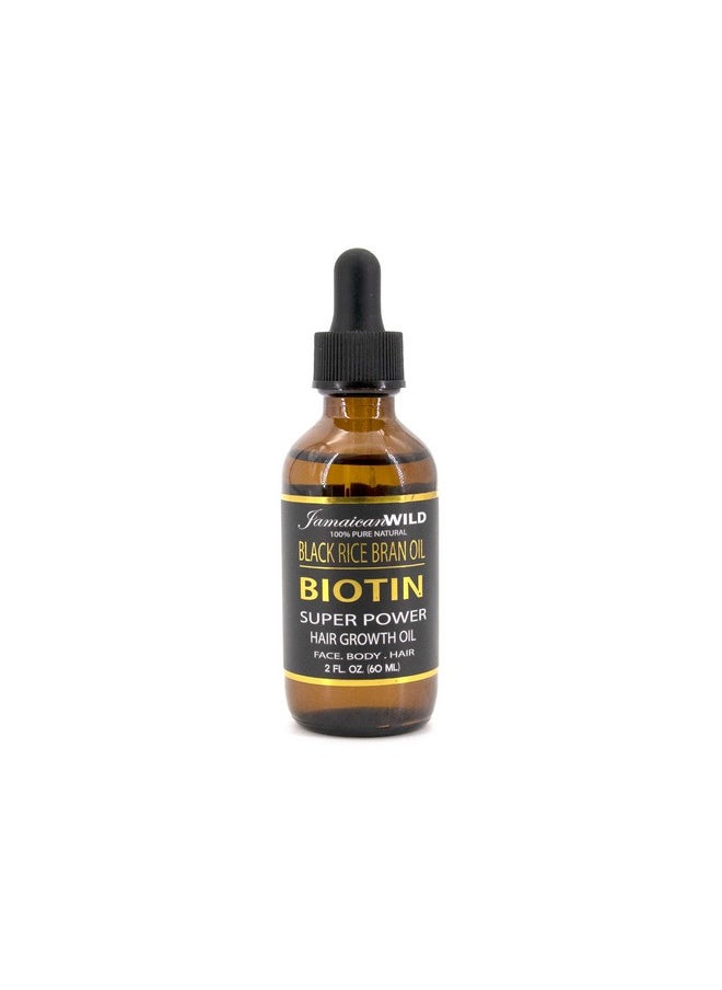 Jamaican Wild - Black Rice Oil Hair Growth Oil 2Oz Biotin ; Super Power Hair Growth Oil For Face Body Hair (2 Oz) - Image 1