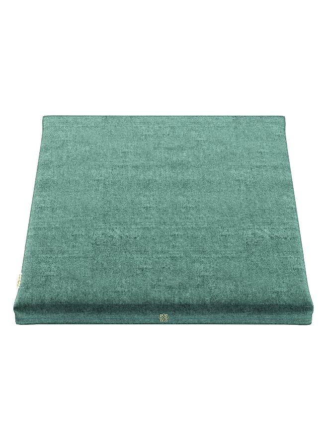 Mindful Modern Mindful Modern Velvet Zabuton Meditation Mat - Luxurious Meditation Cushion Pillow with 100% Cotton Filling - Enjoy Better Posture and Greater Comfort for Zafu or Bench (Emerald Green)  - Image 3