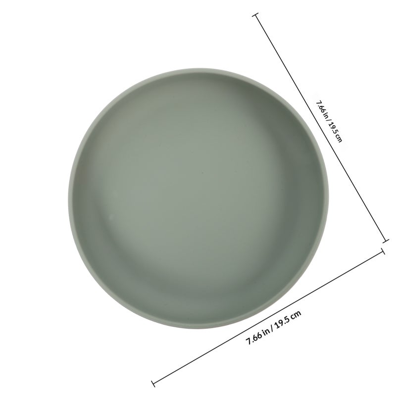 Silicone Spill-Proof Plate for Elderly Disabled Round Scoop Dish Unbreakable Non Skid Rubber Plate for Elderly Disabled Handicapped Plate - Image 2