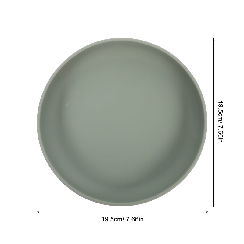 Silicone Spill-Proof Plate for Elderly Disabled Round Scoop Dish Unbreakable Non Skid Rubber Plate for Elderly Disabled Handicapped Plate - Image 3