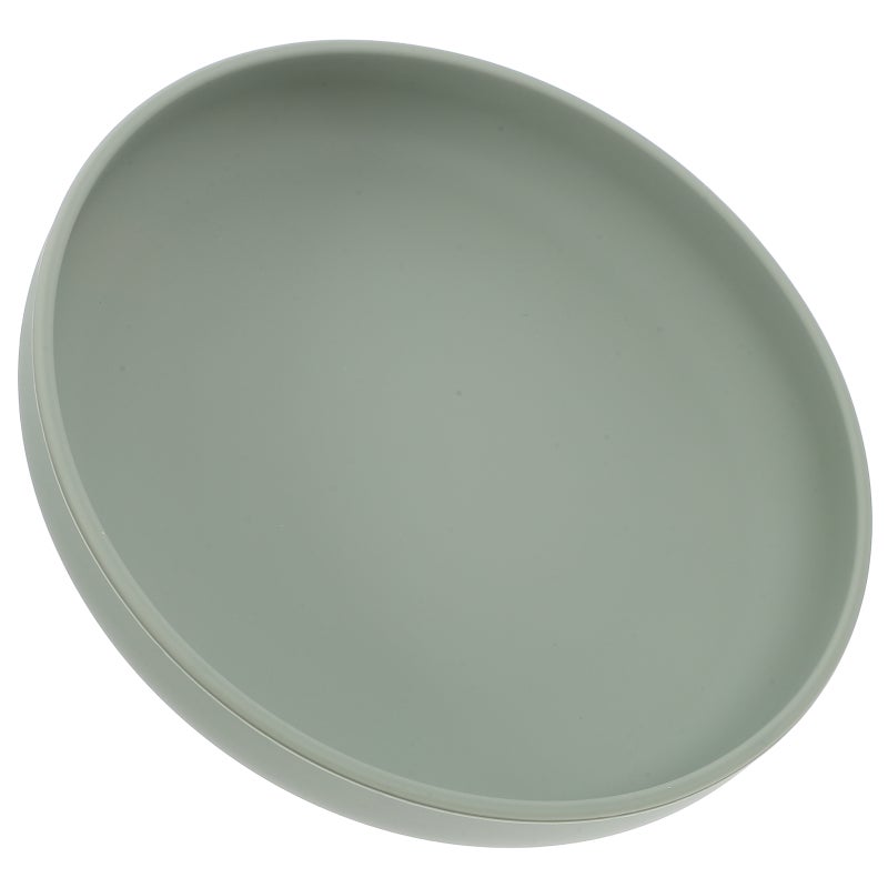 Silicone Spill-Proof Plate for Elderly Disabled Round Scoop Dish Unbreakable Non Skid Rubber Plate for Elderly Disabled Handicapped Plate - Image 1
