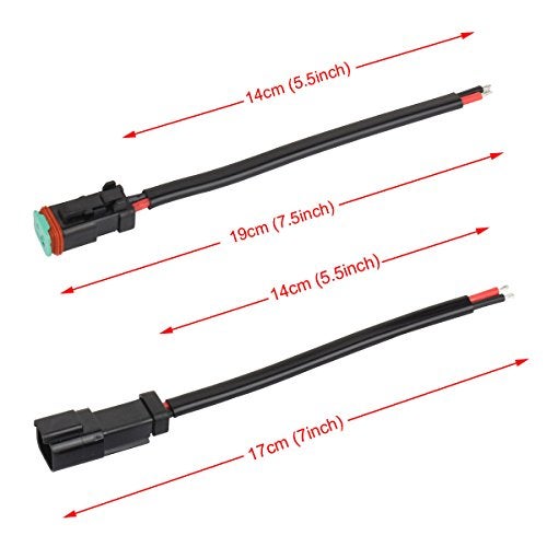 TOMALL تومال Deutsch DT DTP موصل سلكي 2 دبوس ذكر وأنثى لبار ضوء العمل استبدال التوصيلات - Image 2