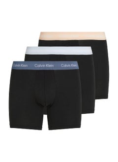 CALVIN KLEIN Men's  3 Pack Boxer Briefs - Cotton, Multicolour  - Image 1