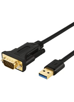 CableCreation USB 3.0 to VGA Cable 6.6 Feet USB to VGA 15 Pin Adapter 1080P 60Hz with Built in Driver Only Support Windows 10 8.1 8 7 NO XP Vista Mac OS X 2M Black