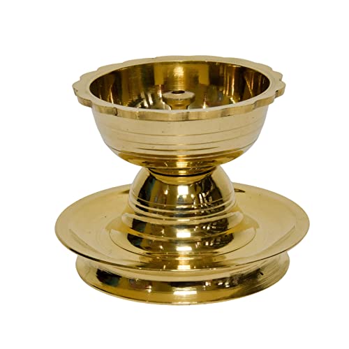 Bhimonee Decor | Pure Brass Akhand Diya | Handcrafted in India | Ideal for Return Gifts for Pooja | Elegant Diya for Pooja | Perfect Diyas for Home Decoration | Dimensions: 2.5 Inches | Single Piece - Image 5