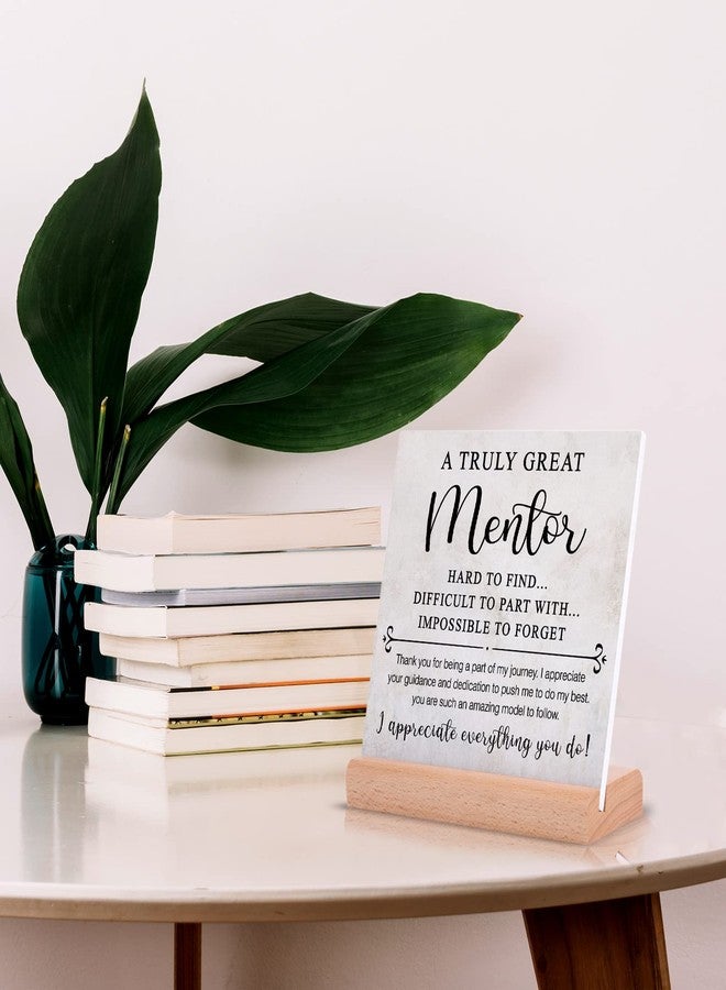 Afterprints Mentor Gifts for Women Men, Thank You Sign, Plaque With Stand, Leaving Going Away Retirement Appreciation Boss, Coworker, Teacher, Counselor, Coach, Supervisor - Image 3