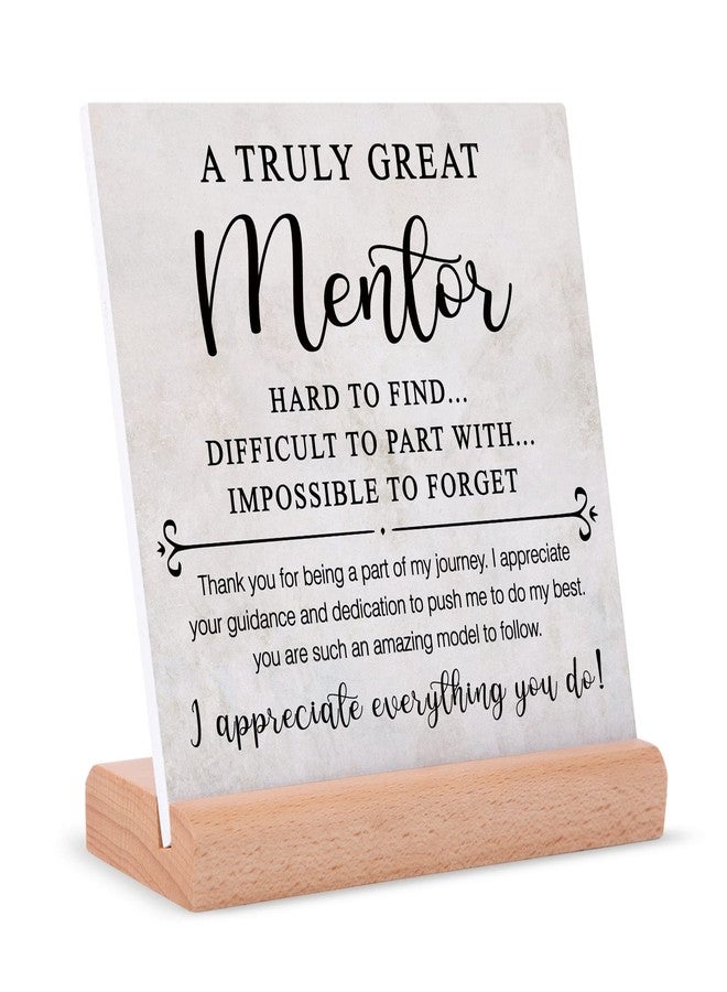 Afterprints Mentor Gifts for Women Men, Thank You Sign, Plaque With Stand, Leaving Going Away Retirement Appreciation Boss, Coworker, Teacher, Counselor, Coach, Supervisor - Image 1