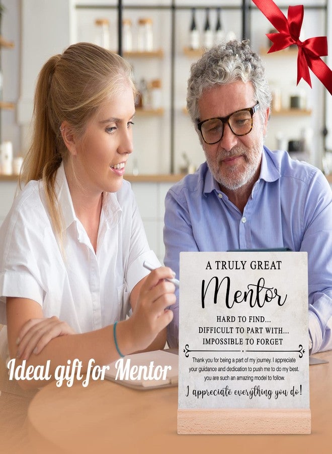 Afterprints Mentor Gifts for Women Men, Thank You Sign, Plaque With Stand, Leaving Going Away Retirement Appreciation Boss, Coworker, Teacher, Counselor, Coach, Supervisor - Image 2