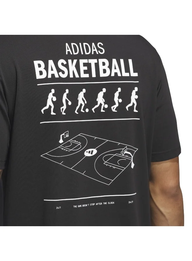 adidas تي شيرت رجالي أسود BB CATEGORY M T Originals
