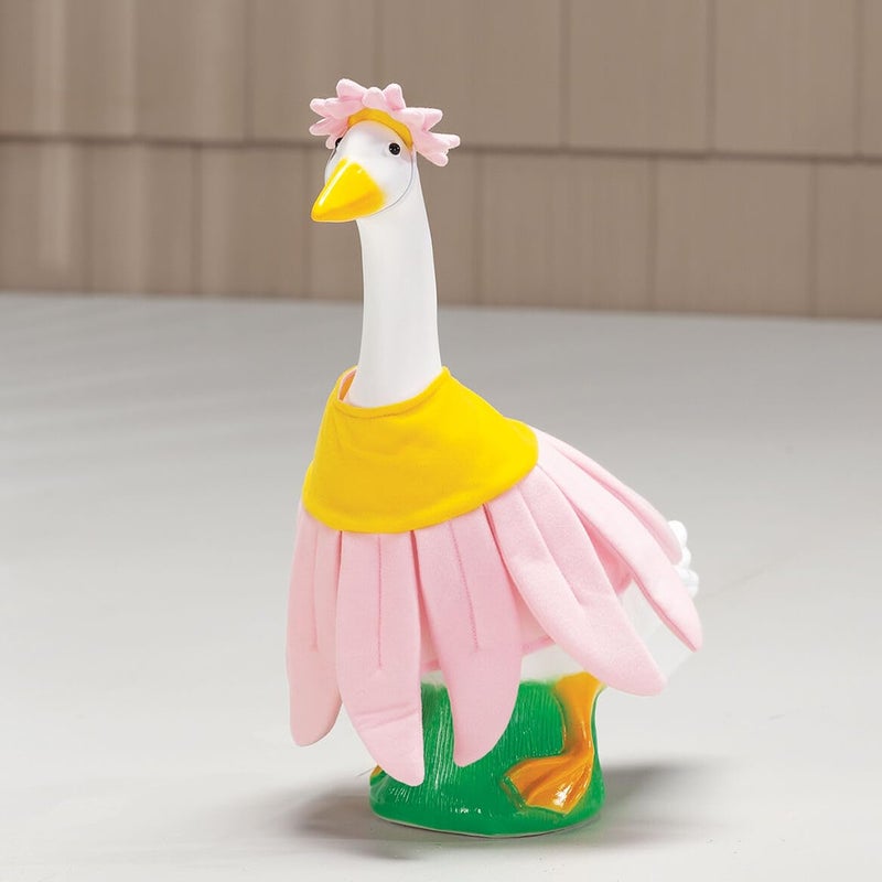 Fox Valley Traders Gaggleville Pink Daisy Baby Goose Outfit, Fits Baby 17" H Statue, by Fox Valley Traders - Image 3