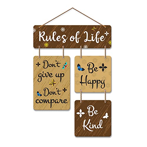 Artvibes Don't Give Up Don't Compare Decorative Wall Art | Quotes Decor Item | Motivational Wall Decor | Wall Accent | Graphic Art | Gift Items | Office Wall Decoration Items (WH_6507N) - Image 1