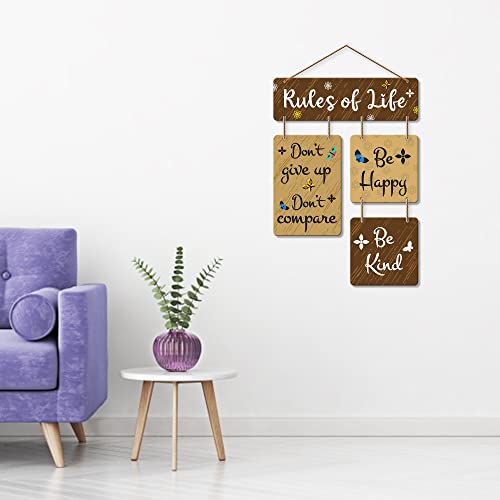 Artvibes Don't Give Up Don't Compare Decorative Wall Art | Quotes Decor Item | Motivational Wall Decor | Wall Accent | Graphic Art | Gift Items | Office Wall Decoration Items (WH_6507N) - Image 2