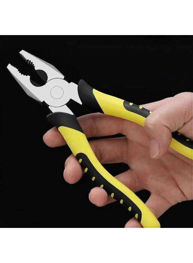 Lynacz Original Stainless Steel Sturdy Combination Plier 8-inch for Home & Professional Use and Electrical Work, Pliers for electrical work, Wire cutter and combination plier(Pack Of 1) - Image 2