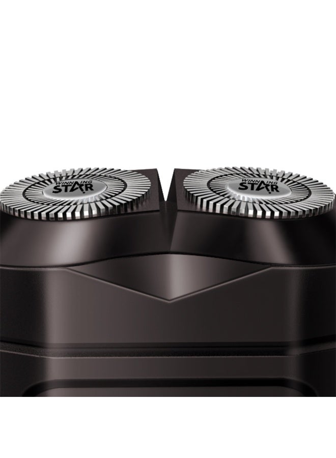 Winning Star Electric Shaver, Beard and Hair Trimmer, 2 Rotary Heads, Digital Display, Waterproof, 5W, Black, ST-5844 - Image 5