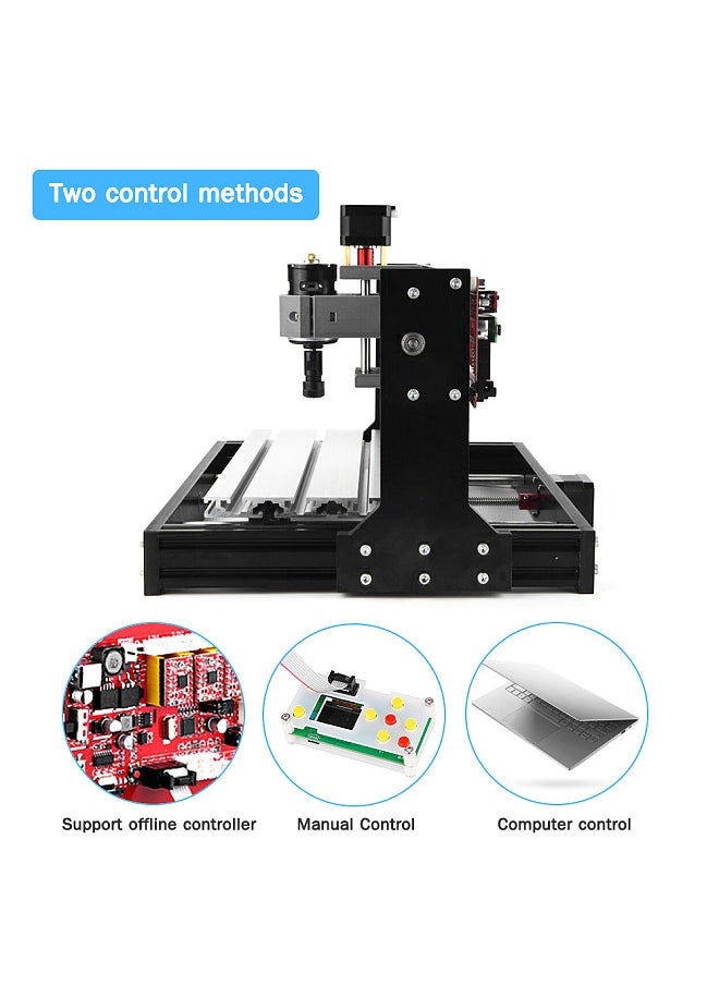 Generic - Upgrade Version CNC 30*18 PRO GRBL Control DIY Mini CNC Machine 3 Axis Pcb Milling Machine Wood Router Engraver with Offline Controller with ER11 and 5mm Extension Rod Working Area 300*180x40mm - Image 1