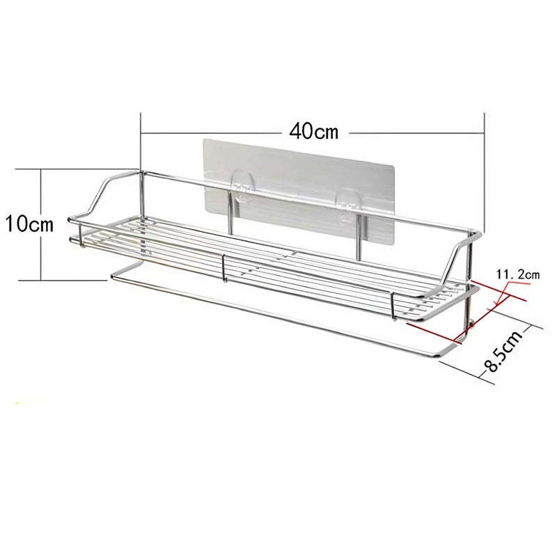 2HEET 2HEET Stainless Steel Multi-Purpose Rack for Perfumes, Towels, Grooming Essentials Wall Mounted Organizer Shelf with Napkin Ring Space-Saving Bathroom Storage Solution - Image 2