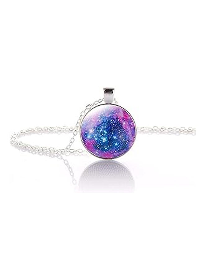Nebula galaxy space Plated Long Pendant Necklace  Gift