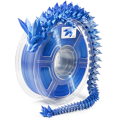iSANMATE PLA 3D Printer Filament, PLA Filament 1.75mm Dual Color Silk PLA, Silk Blue Silver 3D Printing Filament,1 kg Spool - Image 1