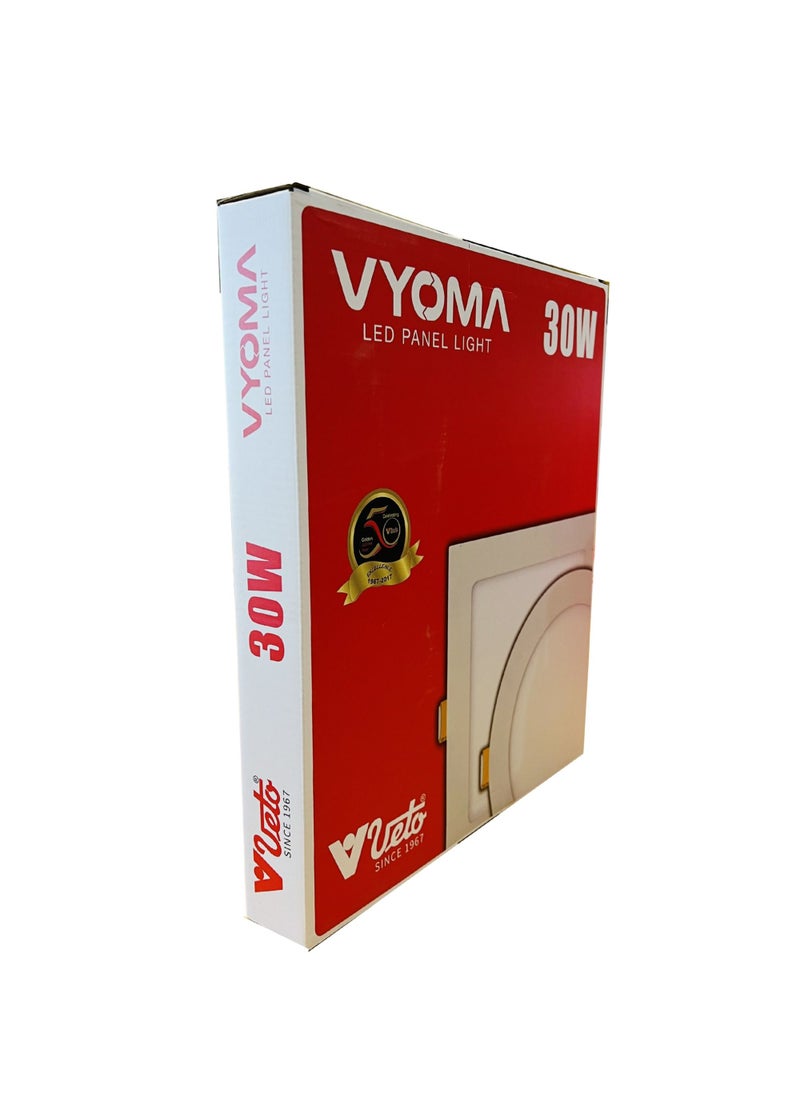 Veto - Veto 30W LED Panel  Light Ceiling Lamp Round Day Light - Image 1