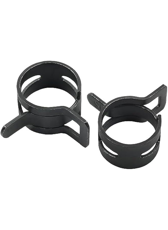 20 Pcs 0.59 Inch ID Spring Band Type Clamps, 15mm Fuel Hose Clamps Fasteners, Black Spring Hose Clip for Fuel Hose Line Water Pipe Air Tube Hose  - Image 2