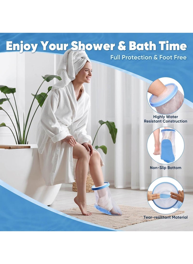 Neox 100% Waterproof Kids Foot Cast Cover Wound Protector for Shower Bath, Foot Cast Covers with Non-Slip Padding Bottom,Watertight Cast Bag Covers for Broken Surgery Foot, Wound and Burns - Reusable - Image 3