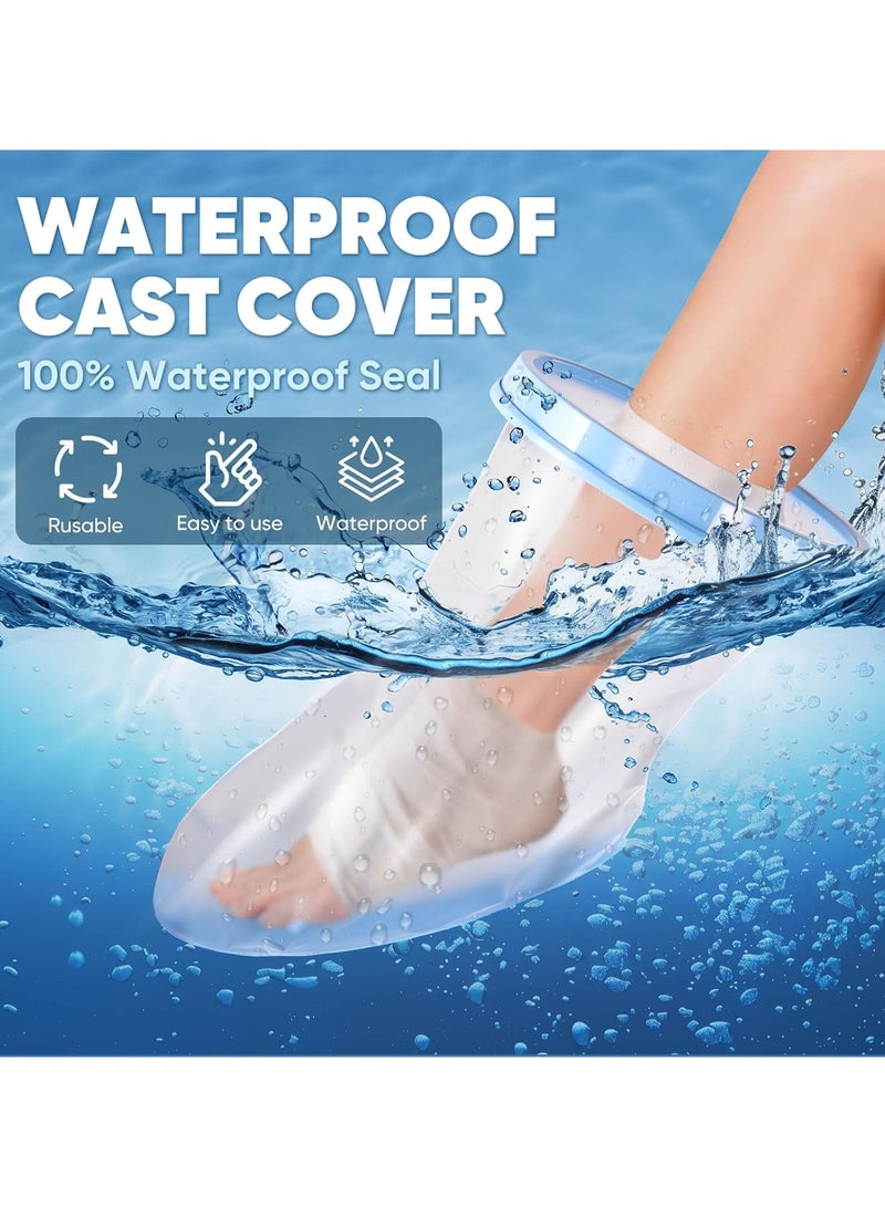 Neox 100% Waterproof Kids Foot Cast Cover Wound Protector for Shower Bath, Foot Cast Covers with Non-Slip Padding Bottom,Watertight Cast Bag Covers for Broken Surgery Foot, Wound and Burns - Reusable - Image 4