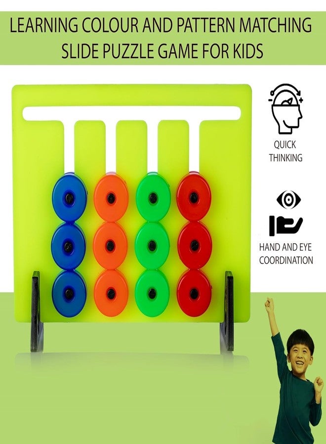 Aakrivaa Learning Colour and Pattern Matching Montessori Slide Puzzle Game for Kids, Multicolor - Image 3