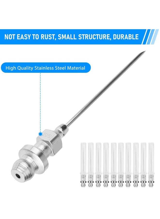 Linkstyle 10pcs Grease Needle Nozzle, Removable Bearing Grease Injector Needles - Image 4