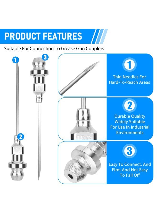 Linkstyle 10pcs Grease Needle Nozzle, Removable Bearing Grease Injector Needles - Image 5