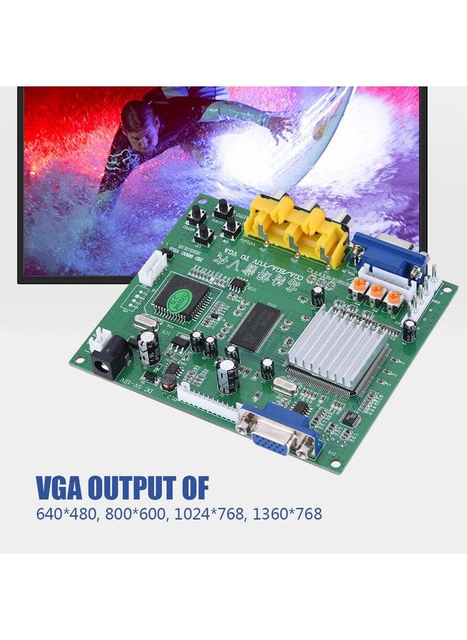 Real 24-digit RGB CGA EGA YUV to VGA Converter Position & Zoom Control Arcade Game Board