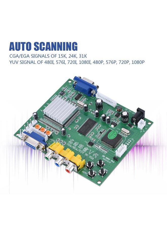 Real 24-digit RGB CGA EGA YUV to VGA Converter Position & Zoom Control Arcade Game Board
