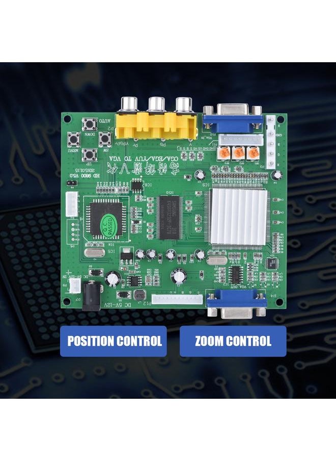 Real 24-digit RGB CGA EGA YUV to VGA Converter Position & Zoom Control Arcade Game Board