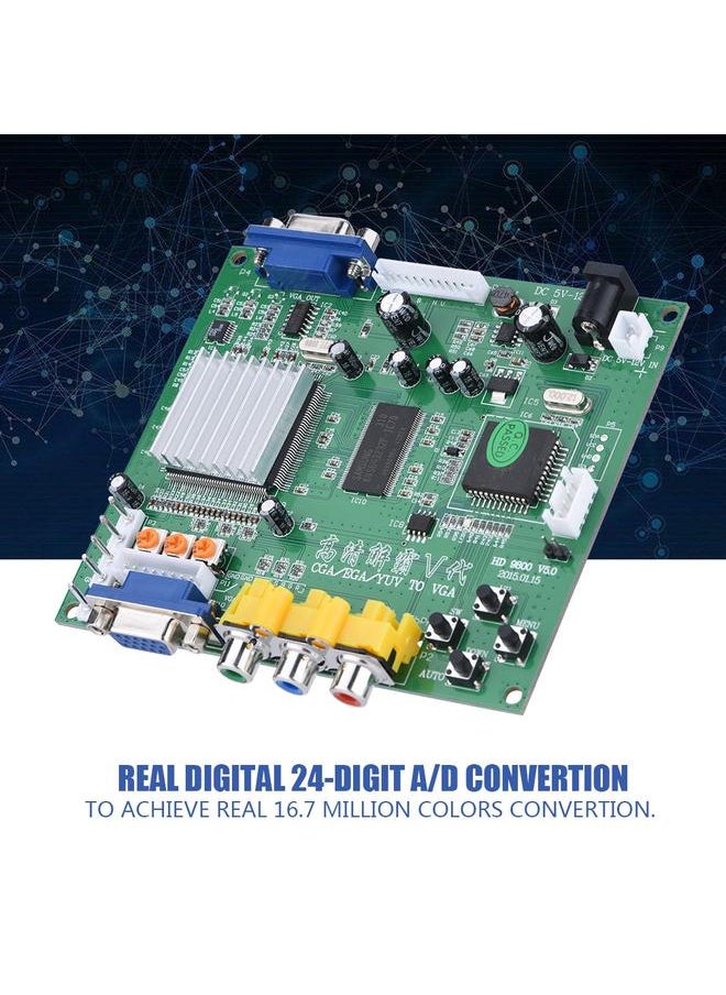 Real 24-digit RGB CGA EGA YUV to VGA Converter Position & Zoom Control Arcade Game Board