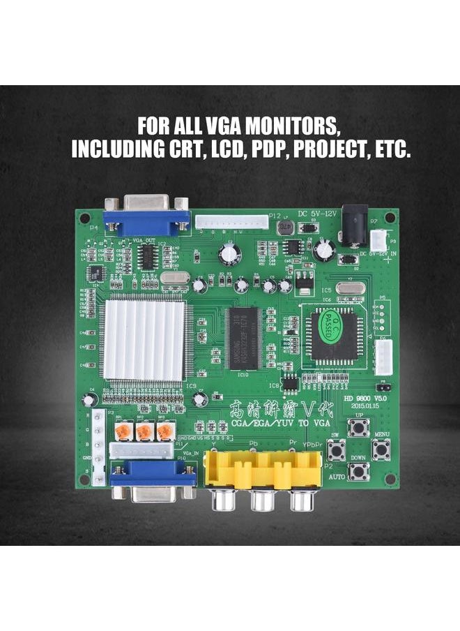 Real 24-digit RGB CGA EGA YUV to VGA Converter Position & Zoom Control Arcade Game Board