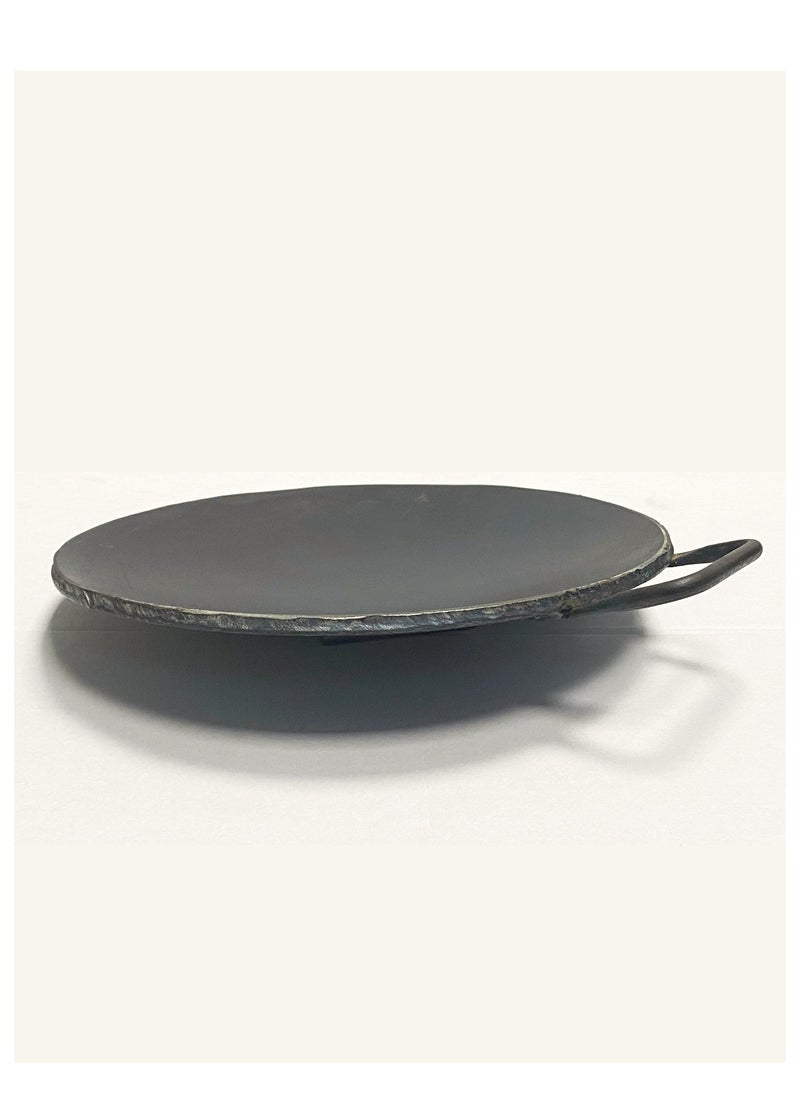 TAJ Iron Concave Dosa Tawa Heavy Guage with Handle 26cm X 10mm Black  - Image 4