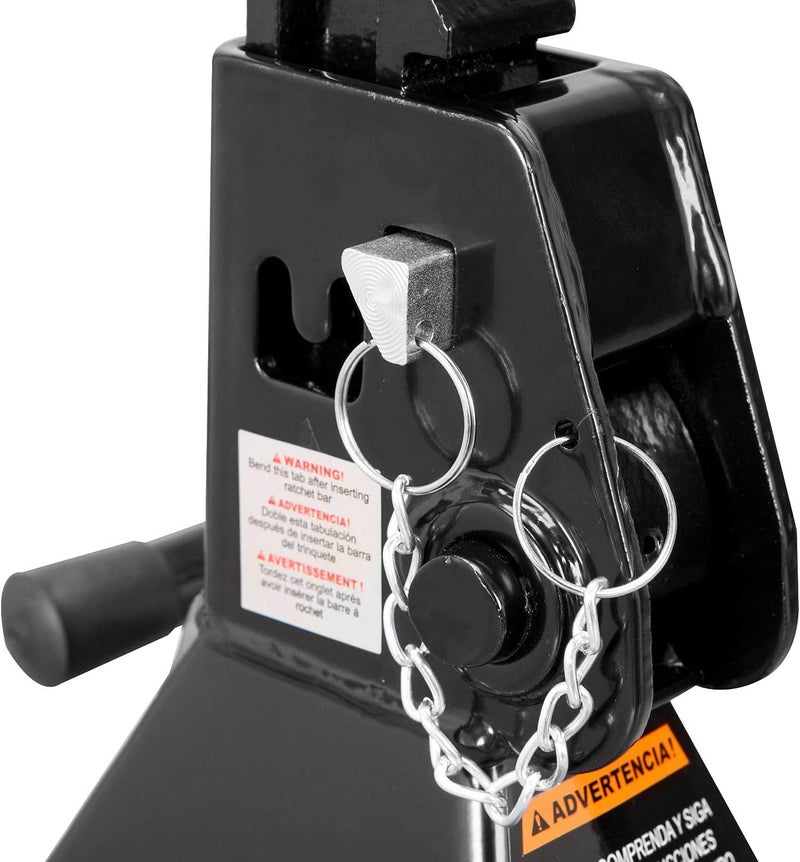 Big RED AT46002ABR Torin Double Locking Steel Jack Stands, 2 Pack, 6 Ton (12,000 lb), Black - Image 4