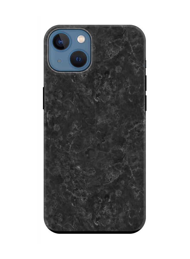 Stylizedd Tough Pro Series Case for Apple iPhone 14 Plus Case Dual Layer hybrid PC & TPU Customized Mobile Cover Shield with inner TPU protection Matte Finish - Marble Texture Black