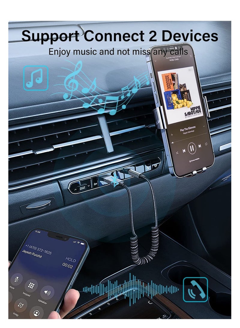 KASTWAVE Bluetooth Aux Adapter Car Bluetooth v5.1 Receiver Jack Audio Adapter for Car Speaker Amplifier Stereo Music - Image 5