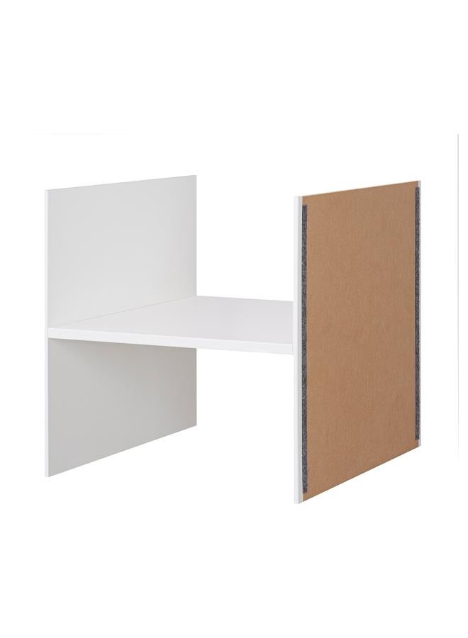 زبون ملحق مع رف واحد، أبيض، 33×33 سم - Image 1