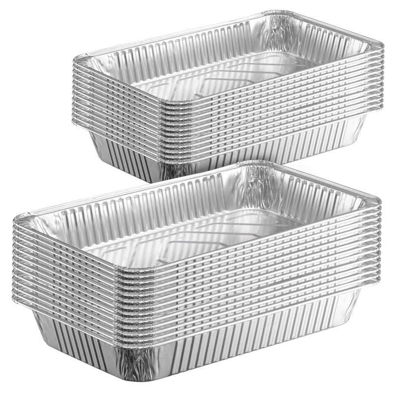 Tiger Chef Aluminum Foil Pans FullSize Deep Roasting Pans 21x13 Disposable Steam Table Pans for Catering Baking and Cooking  Pack of 25