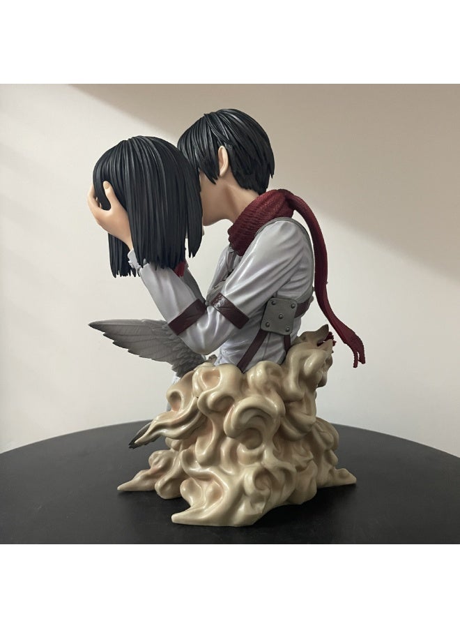 Attack On Titan Death Figure Model, Head-Holding Mikasa Ackerman Eren Levi Statue, Anime Figure Model, Desktop Ornament, PC Case Ornament, Birthday Gift For Boys And Girls, 22 CM - Image 5