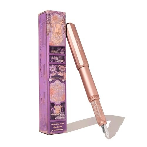 Ferris Wheel Press , Aluminum Carousel Fountain Pen, Rose Petal Plush, Aircraft grade aluminum body, Threaded cap with air seal system, Fine - Image 1