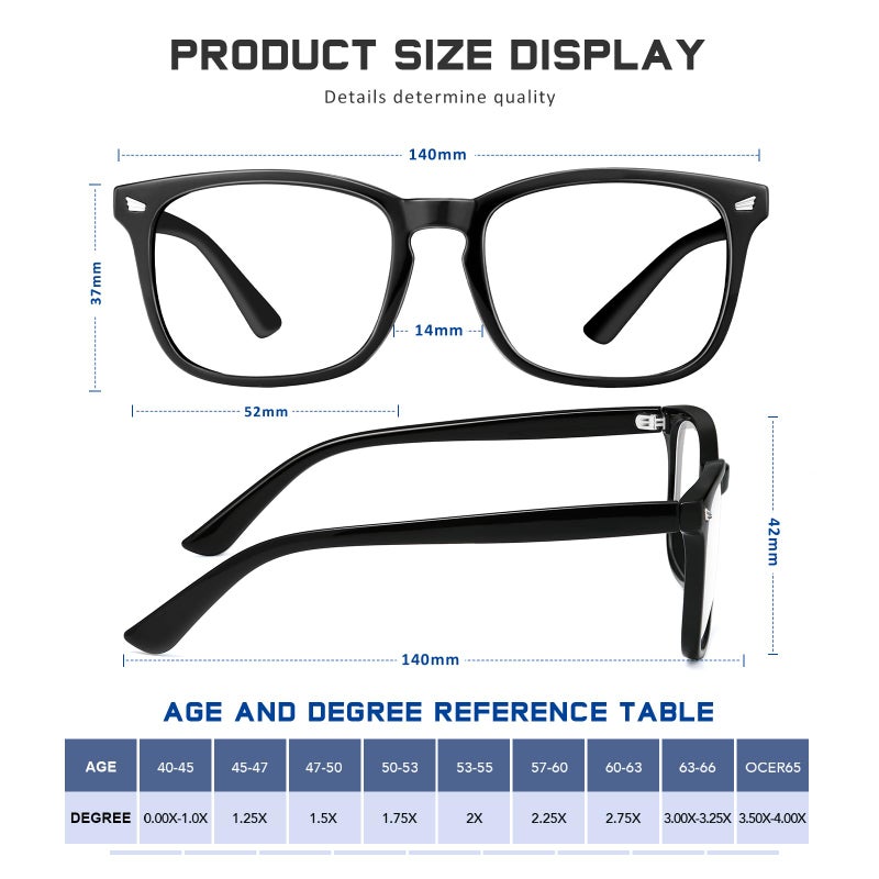 Jectieey Reading Glasses for Women Men - Anti Glare Computer Readers Blue Light Blocking Glasses,Sturdy Eyeglasses(Floral, 1.0) - Image 3