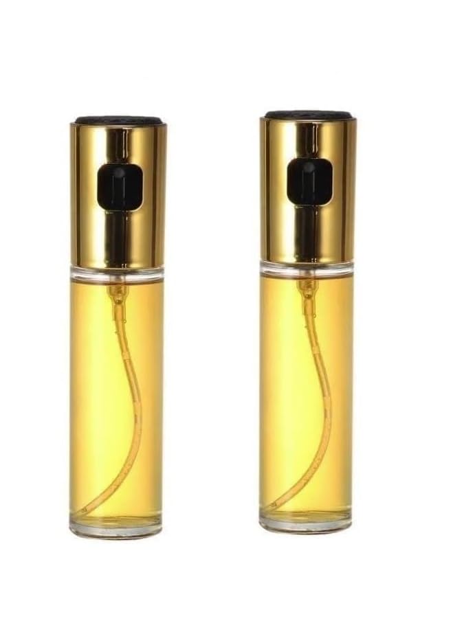 IndusBay 2 Pieces 110 ML Cooking Oil Olive Oil Sprayer for Cooking Oil Vinegar Spray Bottle Dispenser Food Grade Glass Oil Spray Bottle for BBQ Salad Baking Grilling Roasting and Frying - Image 1