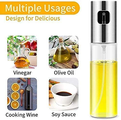 IndusBay 2 Pieces 110 ML Cooking Oil Olive Oil Sprayer for Cooking Oil Vinegar Spray Bottle Dispenser Food Grade Glass Oil Spray Bottle for BBQ Salad Baking Grilling Roasting and Frying - Image 4