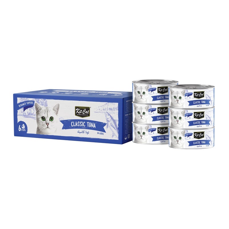 كيت كات قطع تونة كلاسيكية منزوعة العظم من كيت كات، 6 × 50 غرام - Image 1